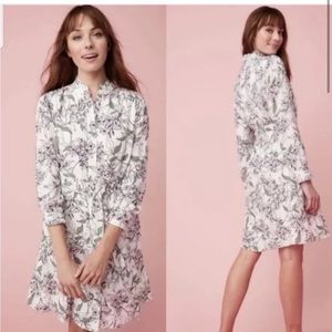 UNTUCKit Hannah White Floral Long Sleeve Dress